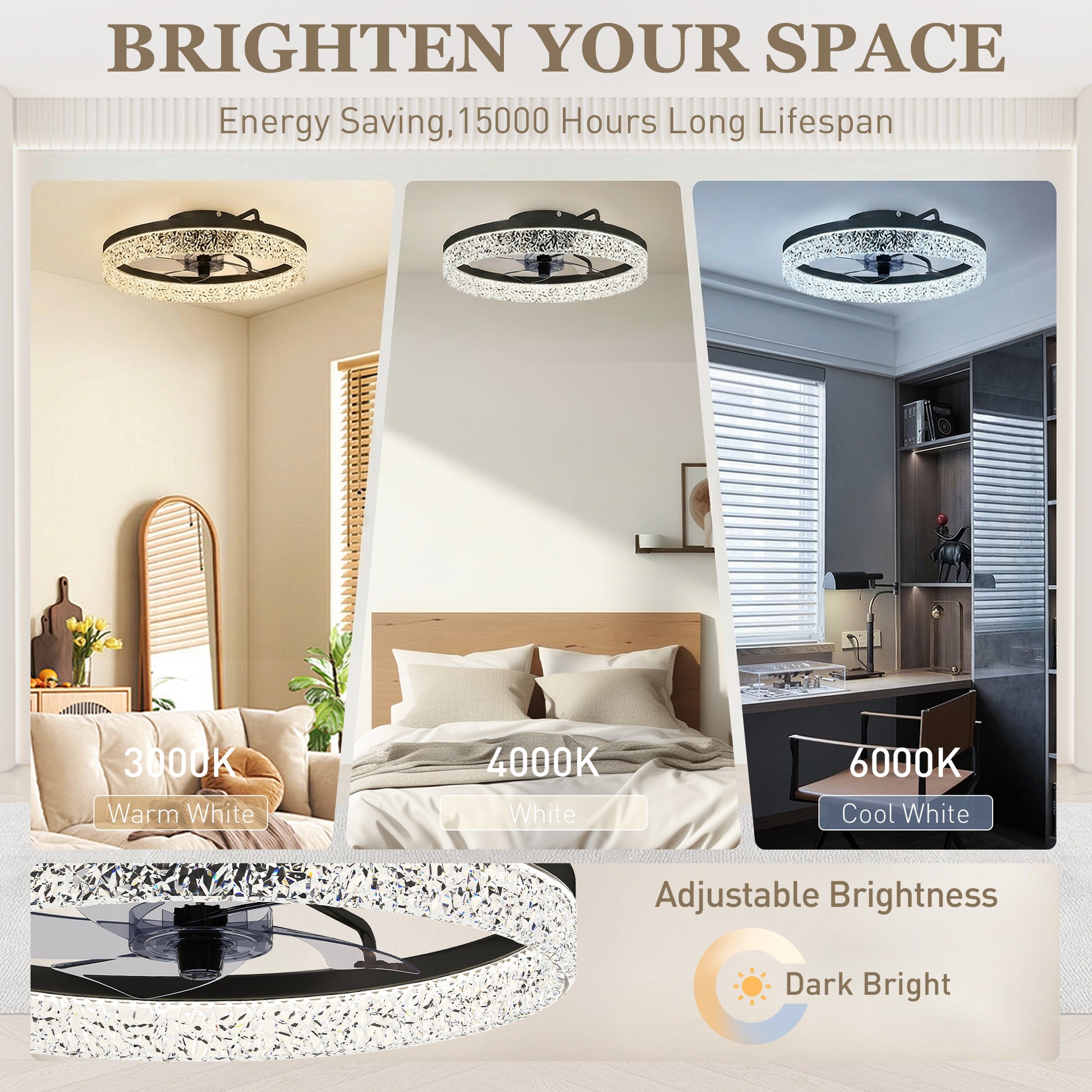 HOMCOM Ceiling Fan with Lights, Dimmable LED Mount Ceiling Fan Light with Remote App Control for Bedroom, Black--ChewyGames-ChewyGames