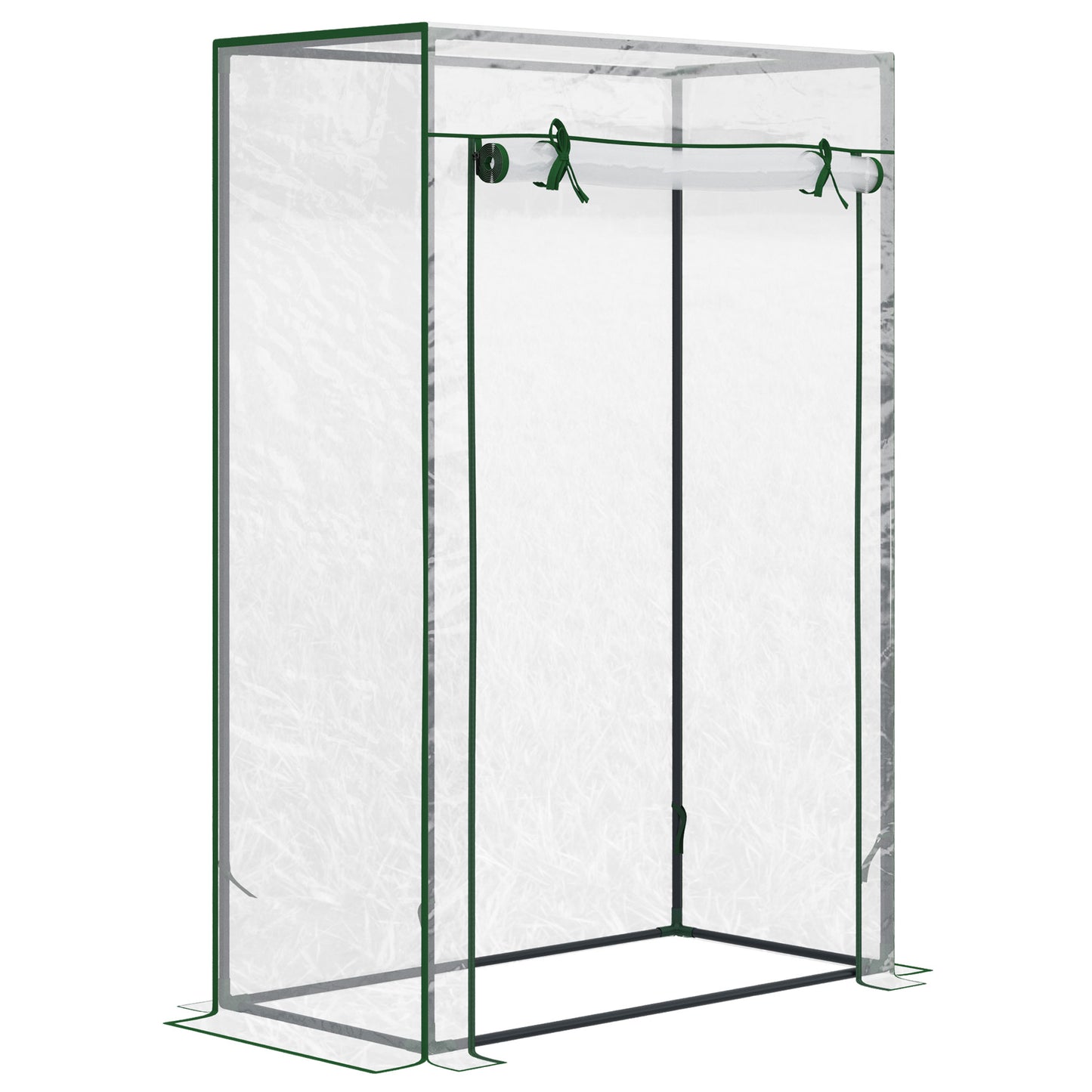 Outsunny Tomato Greenhouse with Roll-up Door, Mini Greenhouse with PVC Cover, Outdoor Grow House Small Green House for Yard, Balcony, Garden, 100 x 50 x 150cm, Transparent