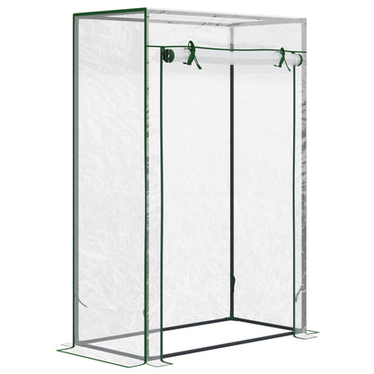 Outsunny Tomato Greenhouse with Roll-up Door, Mini Greenhouse with PVC Cover, Outdoor Grow House Small Green House for Yard, Balcony, Garden, 100 x 50 x 150cm, Transparent