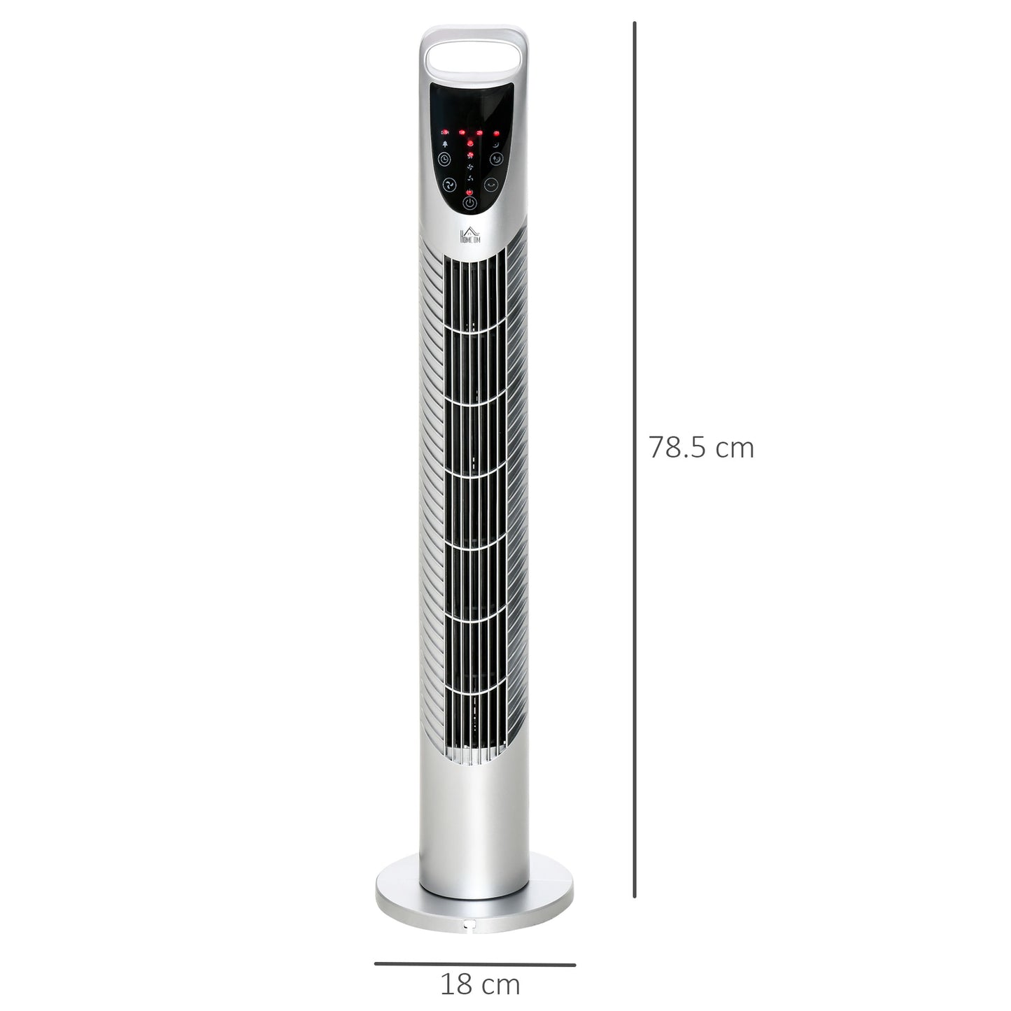 HOMCOM 31 Inch Bladeless Oscillating Tower Fan with 70° Oscillation, Remote Control, 7.5H Timer, 3 Speed 3 Modes, Electric Floor Standing Cooling Fan for Home Bedroom Office, Silver--ChewyGames-ChewyGames