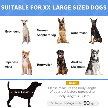 PawHut Raised Dog Bed Cooling Elevated Pet Cot with Breathable Mesh for Indoor Outdoor Use Brown, XX Large, 122 x 92 x 23cm