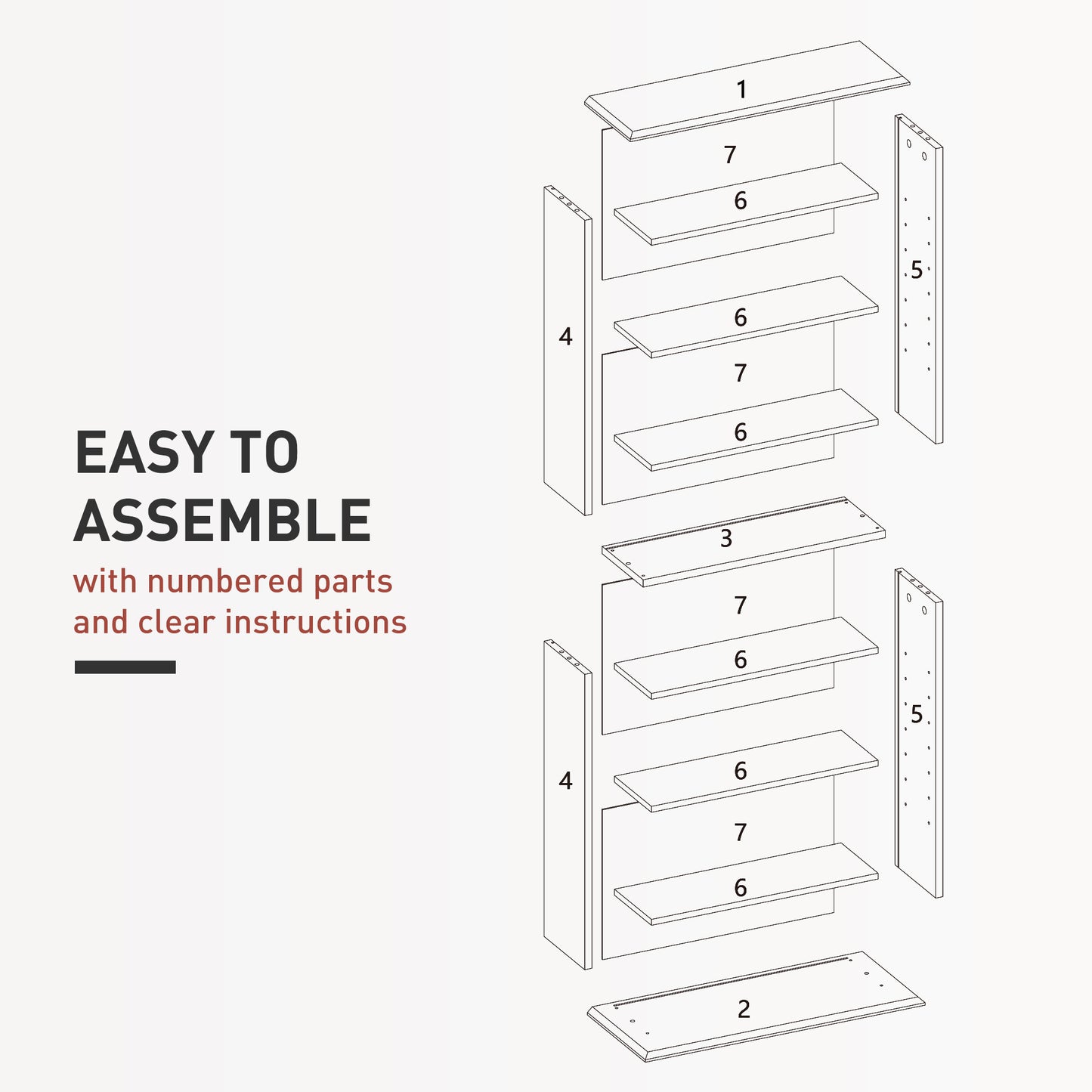 HOMCOM 360 CD Storage Unit - Grey