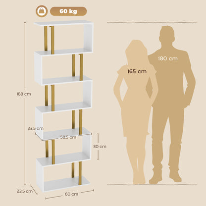 HOMCOM standing units free bookshelves industrial case bedroom