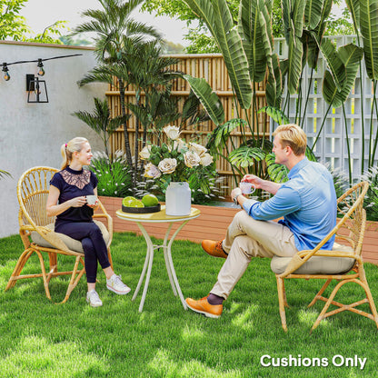 Outsunny Set of Two Φ60cm Outdoor Cushions - Beige