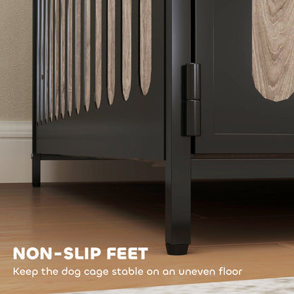 PawHut Dog Crate Furniture with Anti-Chew Resistant Mesh, Anti-Escape Single Door, for Extra Large Dogs, 118 x 80 x 92 cm
