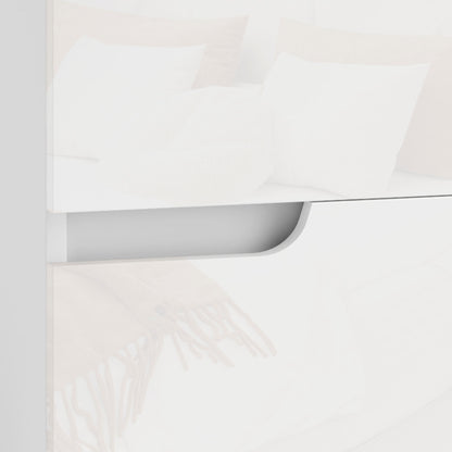 HOMCOM High Gloss Bedside Table Set of 2 - White