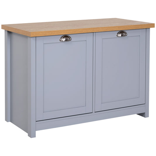 HOMCOM Shoe Cabinet, Modern Shoe Bench with 2 Doors for Hallway, Entryway, Grey--ChewyGames-ChewyGames