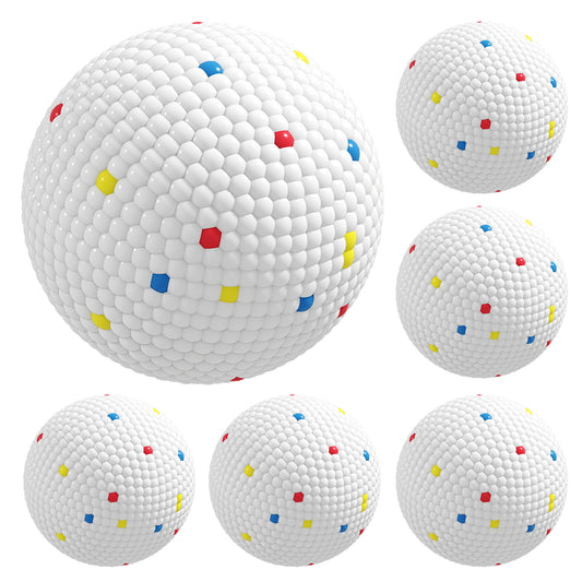 PawHut 6 Pack Dog Balls Toys Fits Aggressive Chewers, Indestructible Teething and Water ETPU Balls for Throw and Fetch