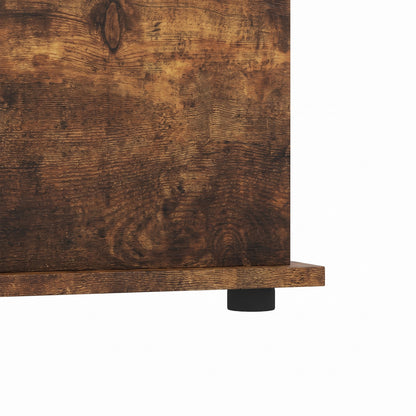 HOMCOM Storage Chest, 102L Blanket Box, Shoe Bench Safety Hinged Lid, Bed End Bench for Bedroom, 80 x 40 x 45cm, Rustic Brown
