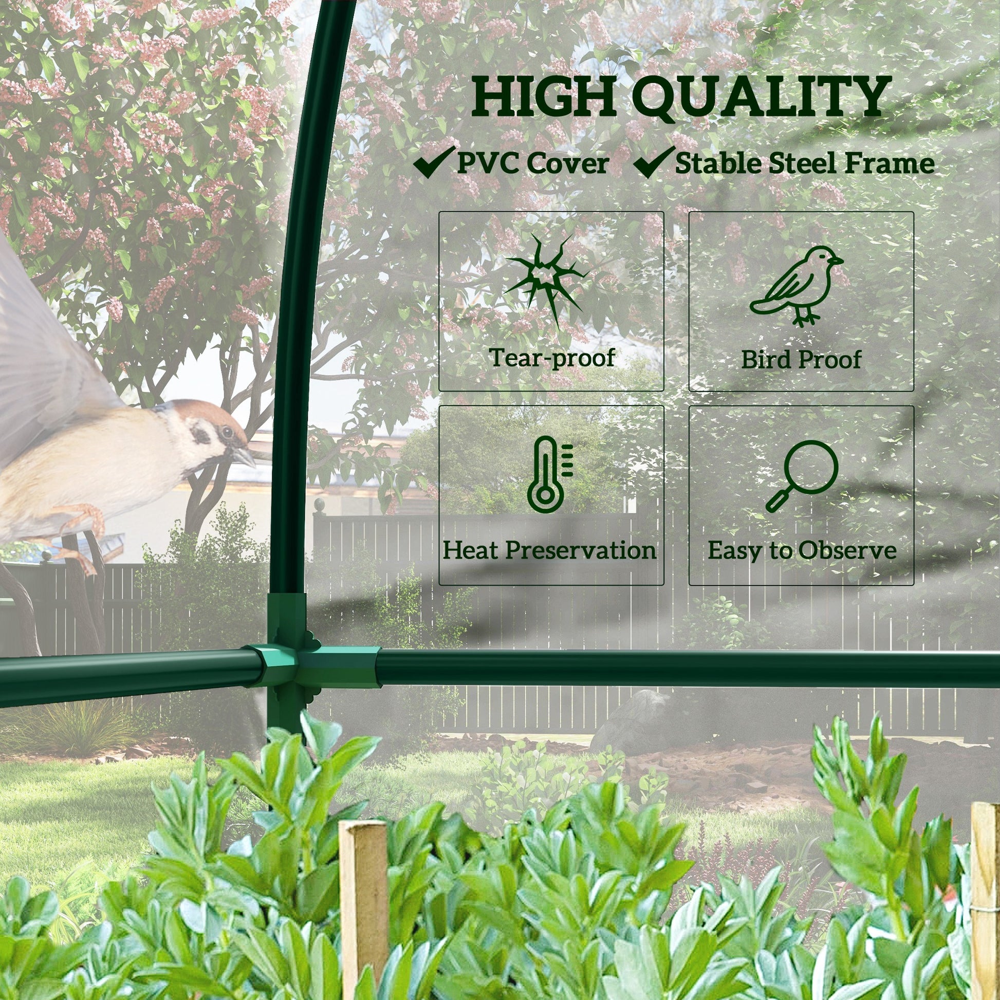 Outsunny 214cm x 118cm Walk-In Lean To Greenhouse, with Accessories-Lean-To Greenhouses-ChewyGames-ChewyGames