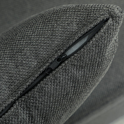 HOMCOM Three-Way Two-Seater Sofa Bed - Charcoal Grey