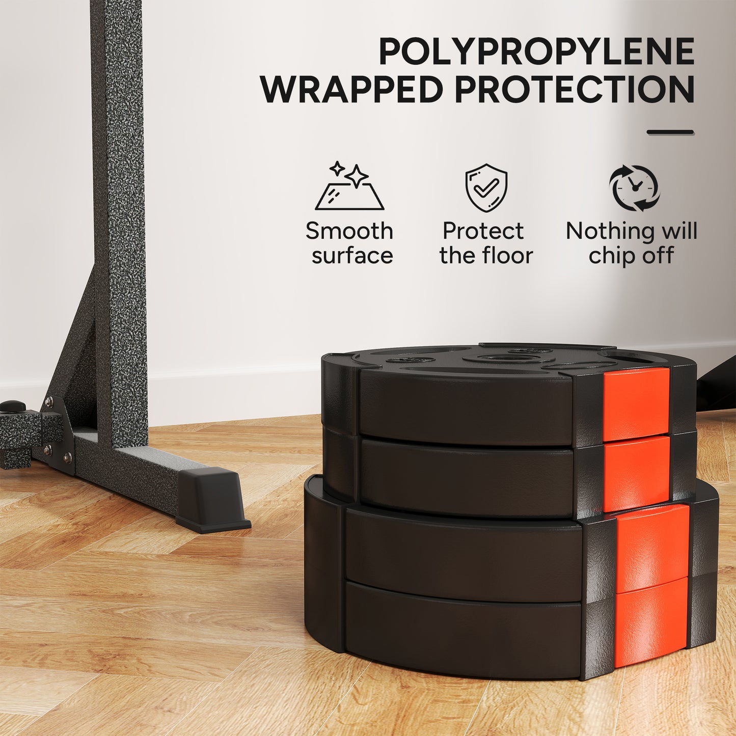SPORTNOW Weight Plates Set, with Two 7.5kg and Two 5kg weights, Black