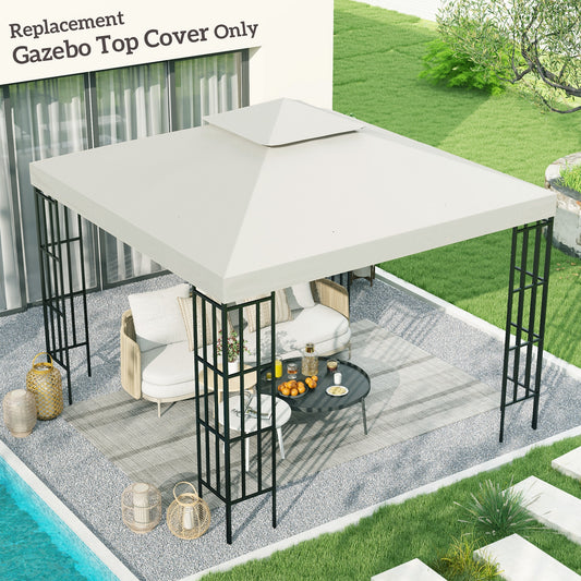 Outsunny 3 x 3 m Replacement Gazebo Canopy - Cream White