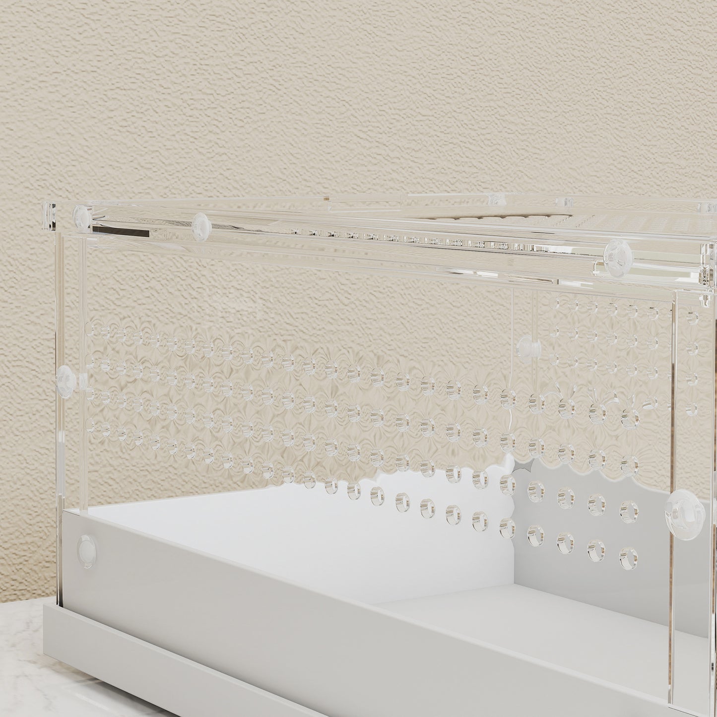 PawHut Acrylic Reptile Terrarium with Top Sliding Door, Vents,  for Snake, Frog, Spider, Gecko, Tarantula, 30 x 20 x 15 cm