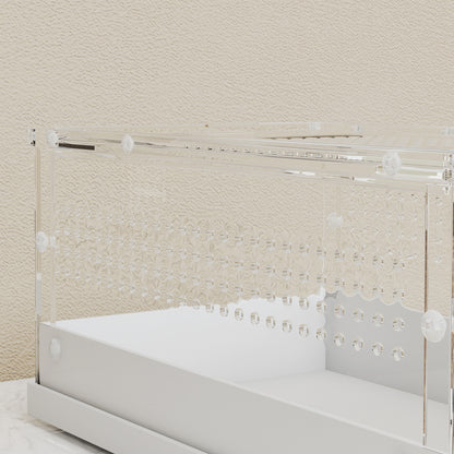 PawHut Acrylic Reptile Terrarium with Top Sliding Door, Vents,  for Snake, Frog, Spider, Gecko, Tarantula, 30 x 20 x 15 cm