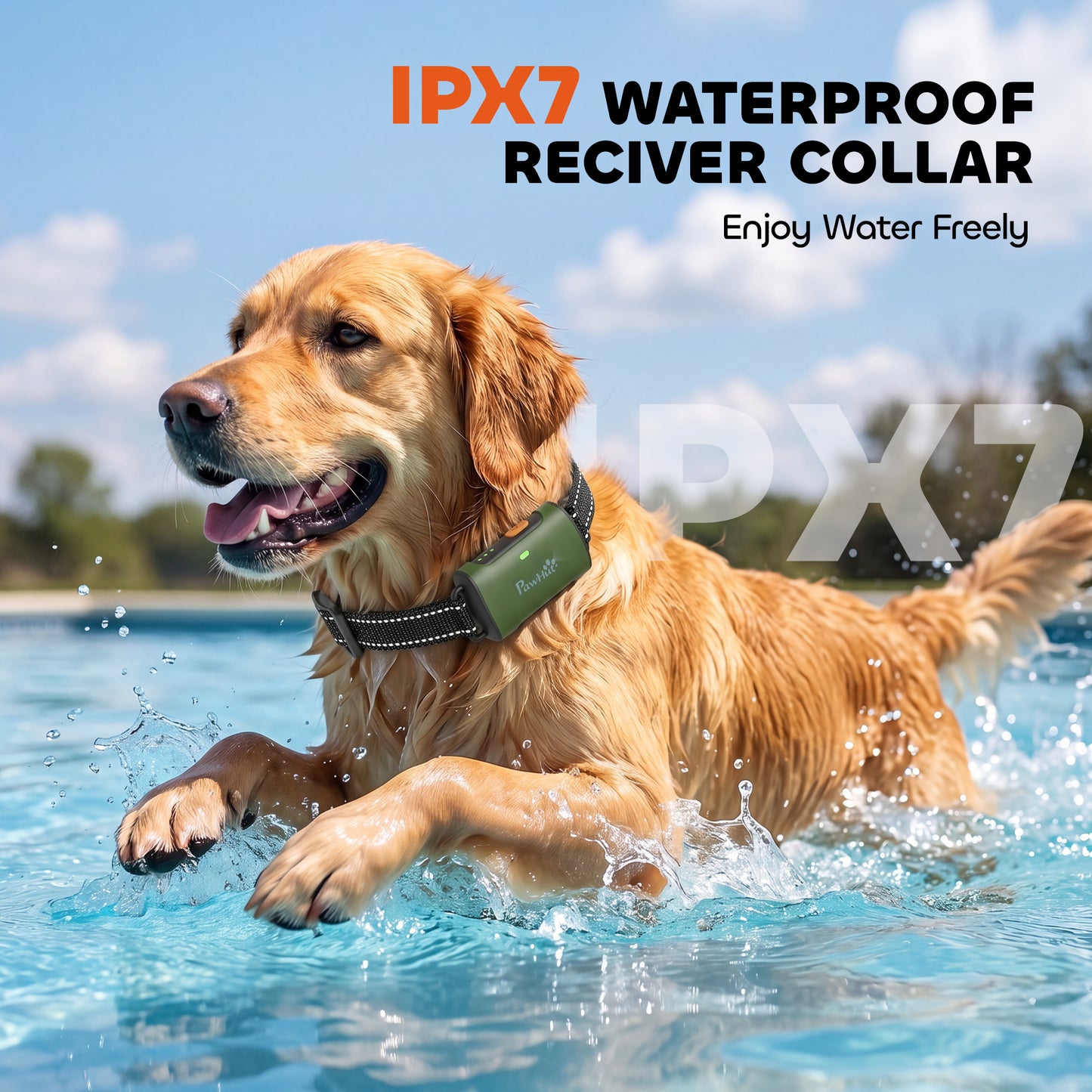 PawHut Dog Training Collar with 3200Ft Remote Range, Anti Barking Device with 3 Modes, IPX7 Waterproof, Rechargeable