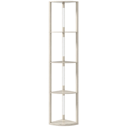 HOMCOM 4-Tier Corner Floor Lamp