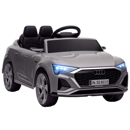 AIYAPLAY Audi Q8 e-tron Sportback Licensed 12V Ride on Car w/ Remote, 4 Spring Suspension Wheels, Headlamps, Music, Horn - Grey