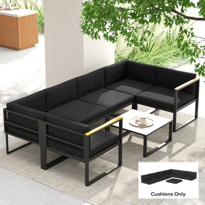 Outsunny 14-piece Dining Set Cushions - Black