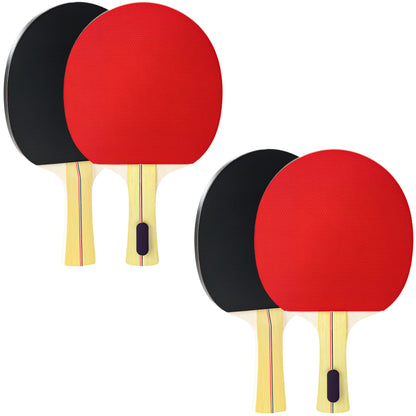SPORTNOW Portable Table Tennis Set with Four Rackets, Eight Balls, Storage Case
