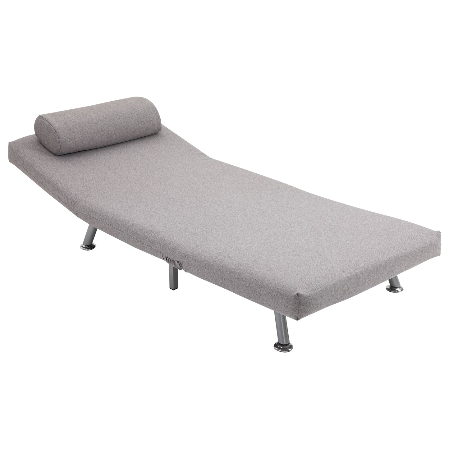 HOMCOM Adjustable Back Futon Sofa Chair - Grey--ChewyGames-ChewyGames