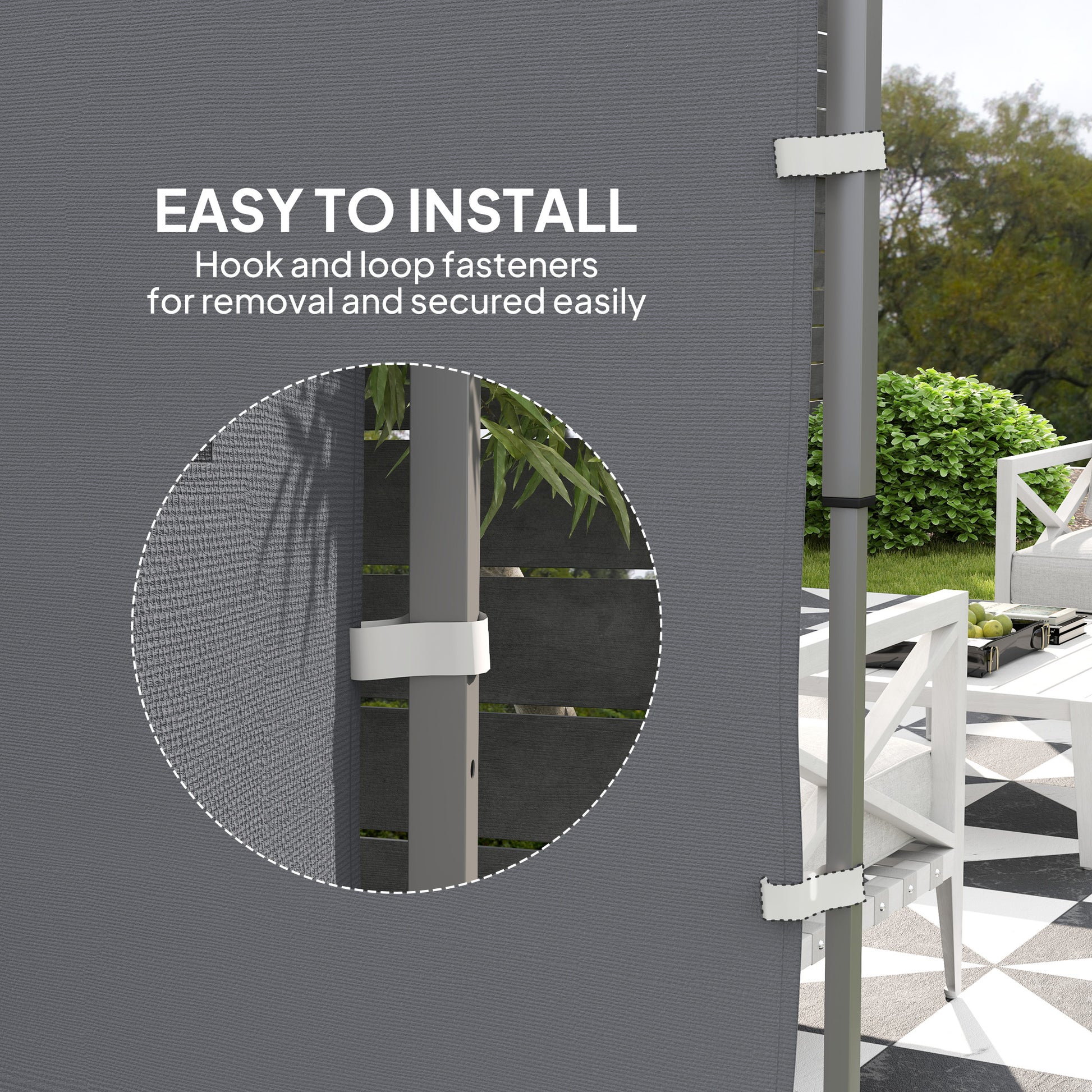Outsunny 195 x 295cm Replacement Gazebo Sidewall - Grey--ChewyGames-ChewyGames