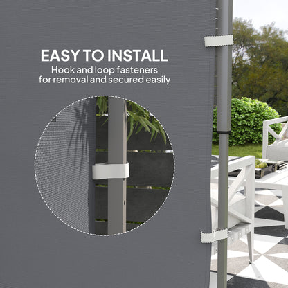 Outsunny 195 x 295cm Replacement Gazebo Sidewall - Grey--ChewyGames-ChewyGames