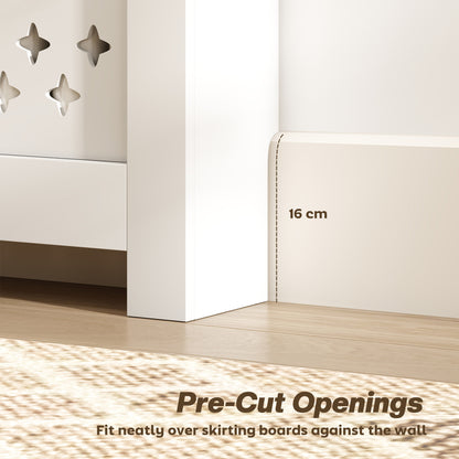HOMCOM 78 x 19 cm Minimal Radiator Cover, with Drawer - White