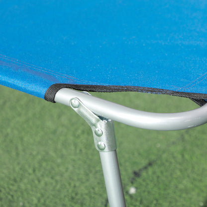 Outsunny Sun Lounger, with Adjustable Face Canopy - Bright Blue