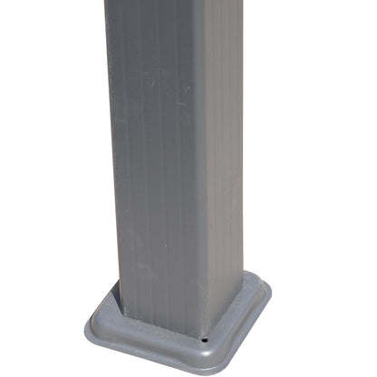 Outsunny 3m x 3m Pergola - Retractable Aluminium 3x3 Garden Shade for Outdoor BBQ & Gatherings, Family Use, Brown