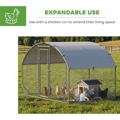 PawHut Wooden Chicken Coop with Pull-Out Tray Nesting Box for 1-2 Chickens