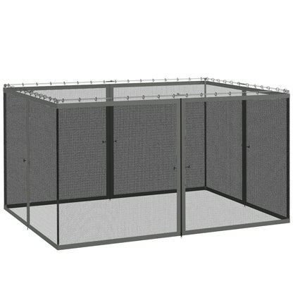 Outsunny 352 x 207cm Universal Replacement Mesh Sidewall Netting for Patio Gazebos and Canopy Tents, (Sidewall Only) Dark Grey