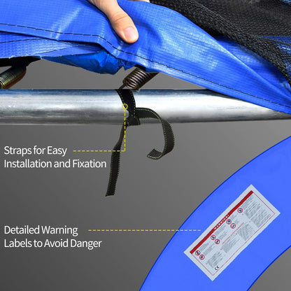 HOMCOM 8ft Trampoline Pad, Φ244cm Trampoline Accessories Surround Pad Thick Foam Pads Padding Replacement Spare, Blue