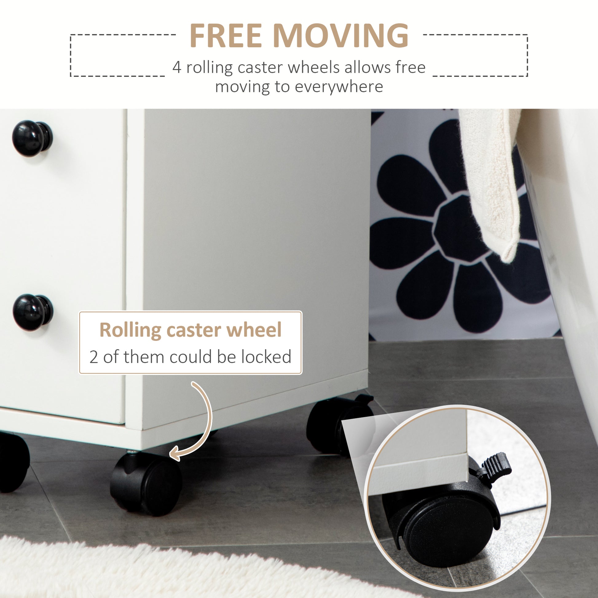 kleankin Slimline Bathroom Storage Cabinet - White--ChewyGames-ChewyGames