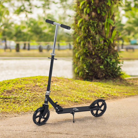HOMCOM Kids Scooter Teenager Kick Scooter Foldable 4 Levels Adjustable Height with Rear Fender Brake for 7-14 Years