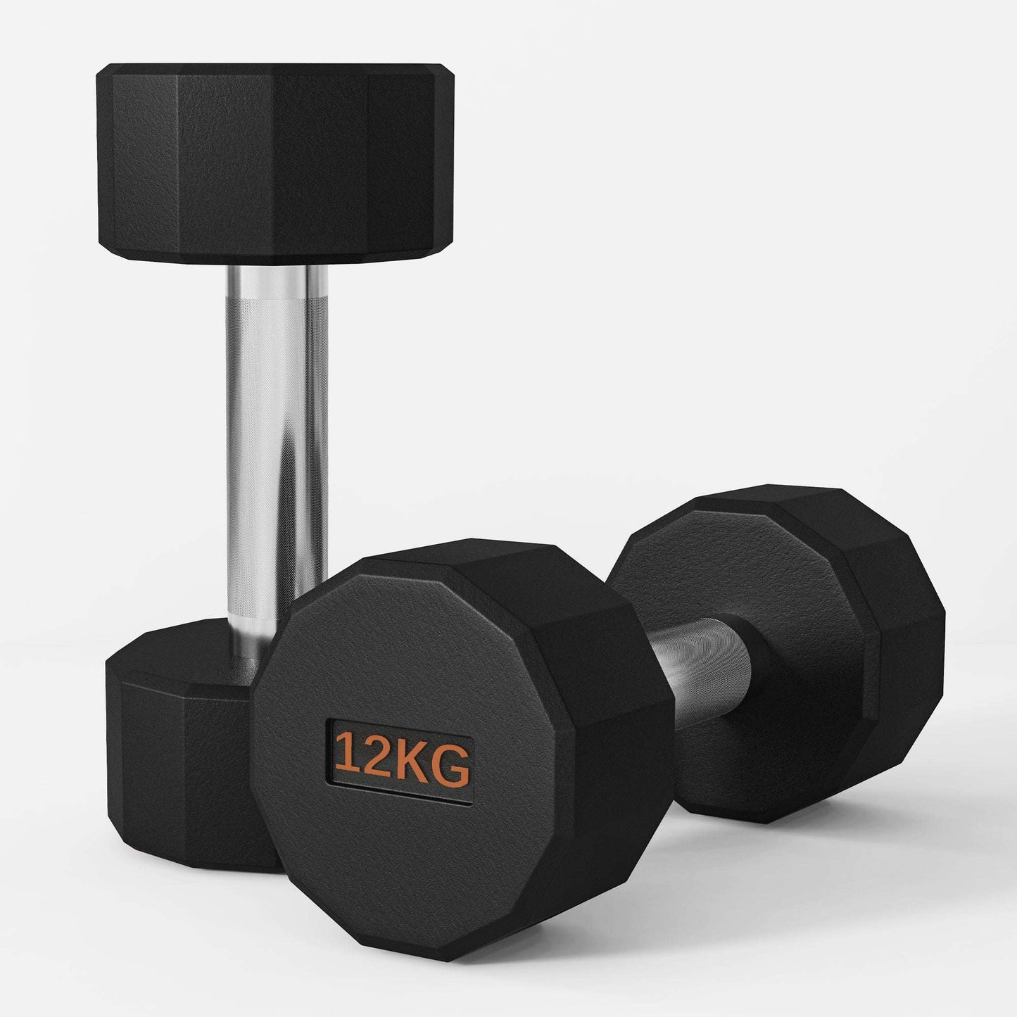 SPORTNOW Dumbbells Weights Set with 12-Sided Shape and Non-Slip Grip for Men Women Home Gym Workout, 2 x 12kg