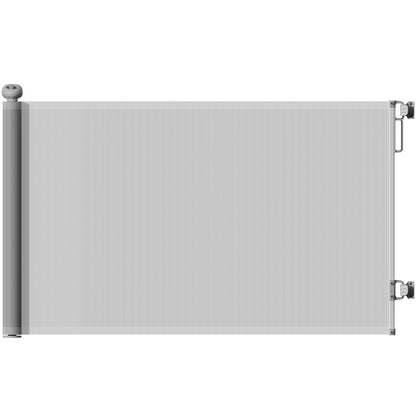 PawHut Retractable Stair Gate Extends Up to 140 cm Wide, Dog Gate for Doorways, Stairways, Hallways, Grey--ChewyGames-ChewyGames