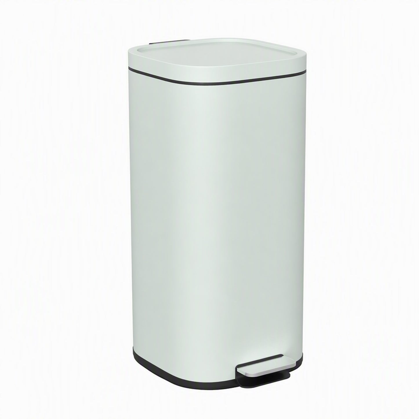 HOMCOM 30L Kitchen Bin, Compact Pedal Bin with Soft-Close and Stay-Open Lid, Removable Bucket for Kitchen, Home, Office, Green