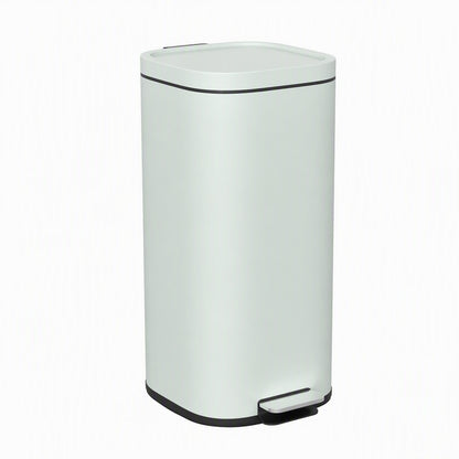 HOMCOM 30L Kitchen Bin, Compact Pedal Bin with Soft-Close and Stay-Open Lid, Removable Bucket for Kitchen, Home, Office, Green