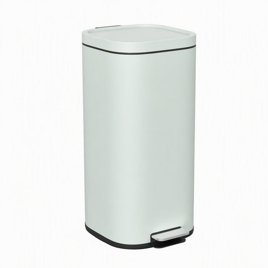 HOMCOM 30L Kitchen Bin, Compact Pedal Bin with Soft-Close and Stay-Open Lid, Removable Bucket for Kitchen, Home, Office, Green