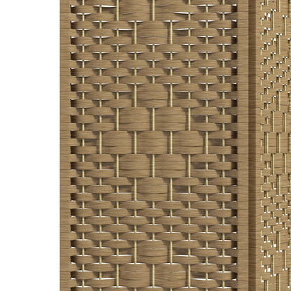 HOMCOM 4 Panel Folding Room Divider, Privacy Screen, Paravent Partition Separator for Living Room, Bedroom, Natural