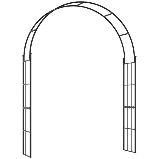 Outsunny 223cm Garden Arch Trellis, Outdoor Wedding Arbor for Ceremony for Climbing Roses, Vines and Plants--ChewyGames-ChewyGames