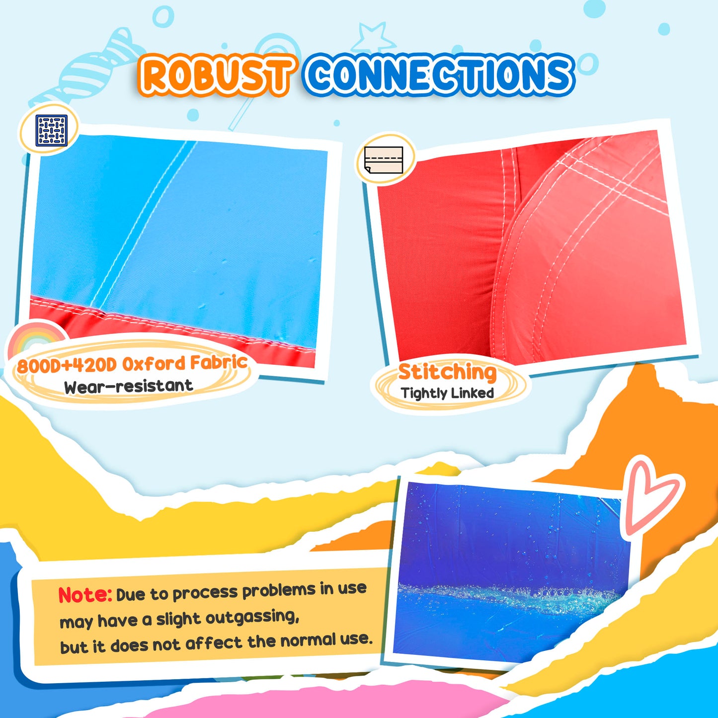 Outsunny Kids Bouncy Castle, 4 in 1 Large Sailboat Style Inflatable House Slide Trampoline Water Pool Climbing Wall with Blower Carrybag for Kids Age 3-8, 2.65 x 2.6 x 2m