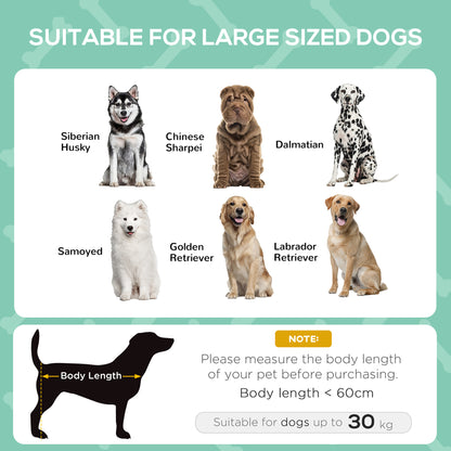PawHut Outdoor Dog Bed with Removable Canopy, Portable Raised Dog Bed for Camping, Garden & Beach, Water-Resistant UV-Protection Mesh Pet Cot Sun Lounger, for Large Pets, 92 x 76 x 90 cm, Grey--ChewyGames-ChewyGames