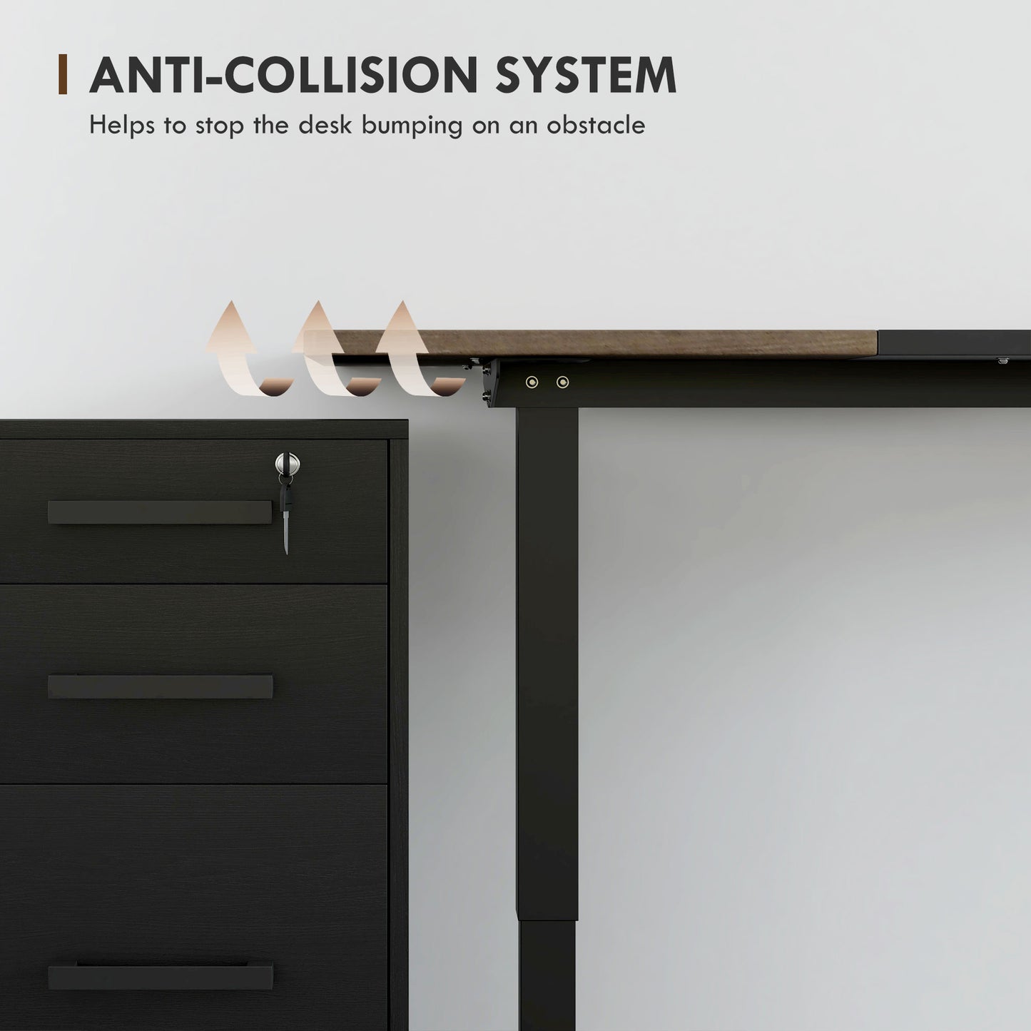 Vinsetto 72-116cm Adjustable Electric Standing Desk, with LED Display - Black--ChewyGames-ChewyGames