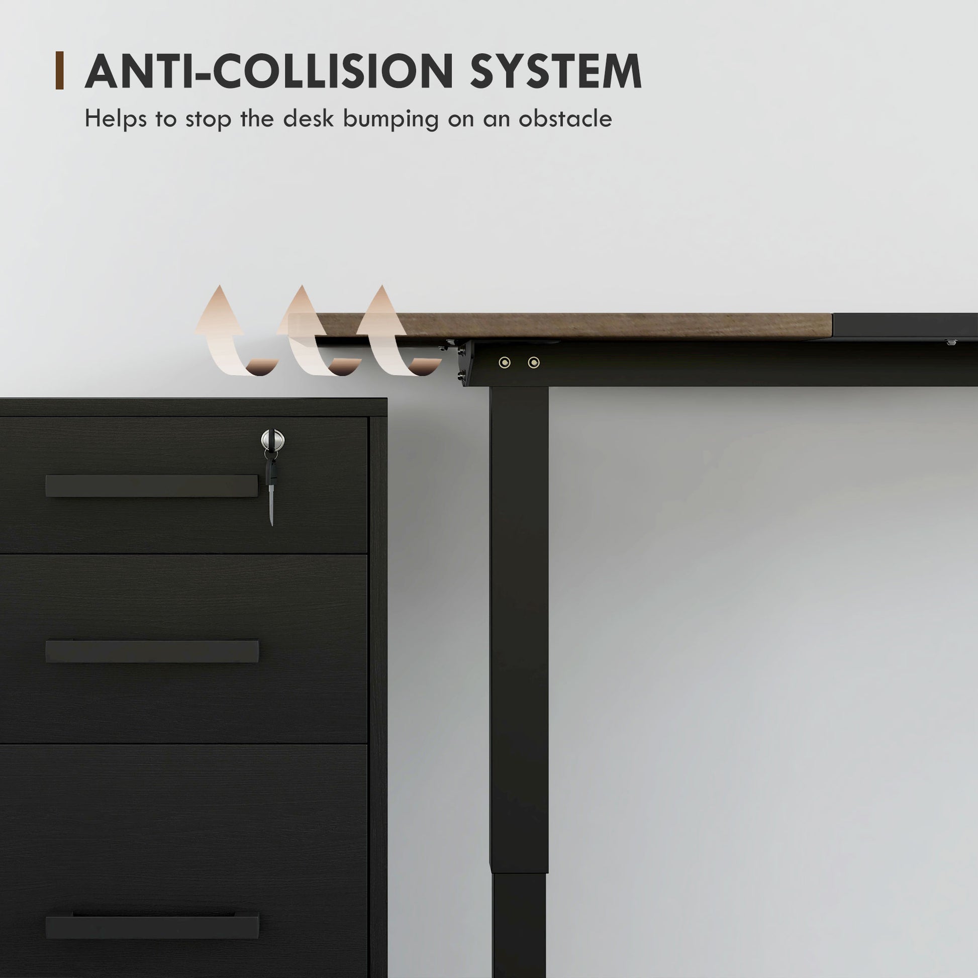 Vinsetto 72-116cm Adjustable Electric Standing Desk, with LED Display - Black--ChewyGames-ChewyGames