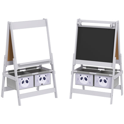 AIYAPLAY 3-In-1 Kids Easel with Paper Roll, Art Easel, with Storage - Grey--ChewyGames-ChewyGames