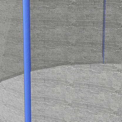 SPORTNOW 10ft Trampoline Net Replacement with 6 Plastic Pole Covers, Weather-Resistant Trampoline Netting Replacement with Zipped Entrance, Poles Not Included, Blue
