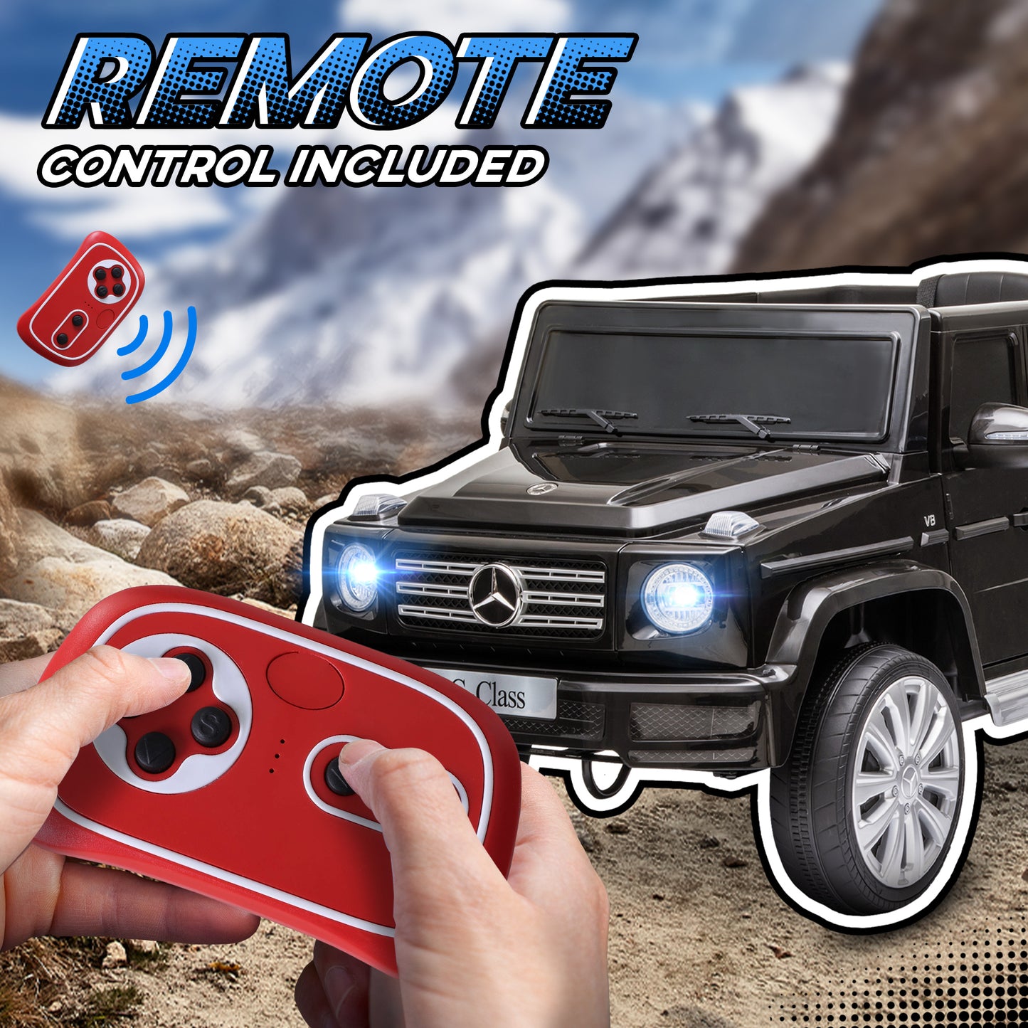 HOMCOM Mercedes Benz G500 12V Kids Electric Ride On Car Toy w/ Remote Control