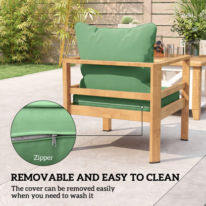Outsunny Seat and Back Padded Cushion Set, CUSHION ONLY - Green